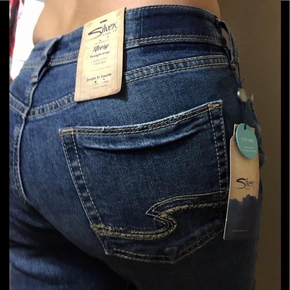 Silver Jean Avery Straight Indigo Crop Jeans 29 - Picture 2 of 8